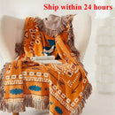 Axyaa Bohemian Fringed Outdoor Picnic Blanket