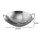 Axyaa Stainless Steel Honeycomb Seafood Wok Non-Stick Skillet