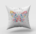 Axyaa Cartoon Butterfly Print Pillowcase 45*45cm