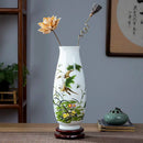 Axyaa Ceramic Vase for Home Decor & Office Desk, Jingdezhen Flower Arrangement Ornament