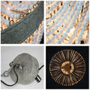 Axyaa Nordic Wooden Bead LED Chandelier, Retro Attic E27 Pendant Lamp