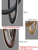 Axyaa Modern U-shaped Wooden LED Pendant Light for Kitchen, Dining, and Living Room