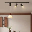 Axyaa Ceiling Track Lamp: 360° Rotation Chandelier Pendent Light for Dining Table