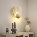 Axyaa Nordic LED Wall Lights Yellow Travertine Interior Home Decor Bedside Lamp