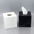 Axya Marble Tissue Box Black Rectangular Light Luxury Home Hotel Decor Craft