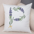 Axyaa Lavender Letter Sofa Cushion Cover for Home Car Living Room Bedroom Decor
