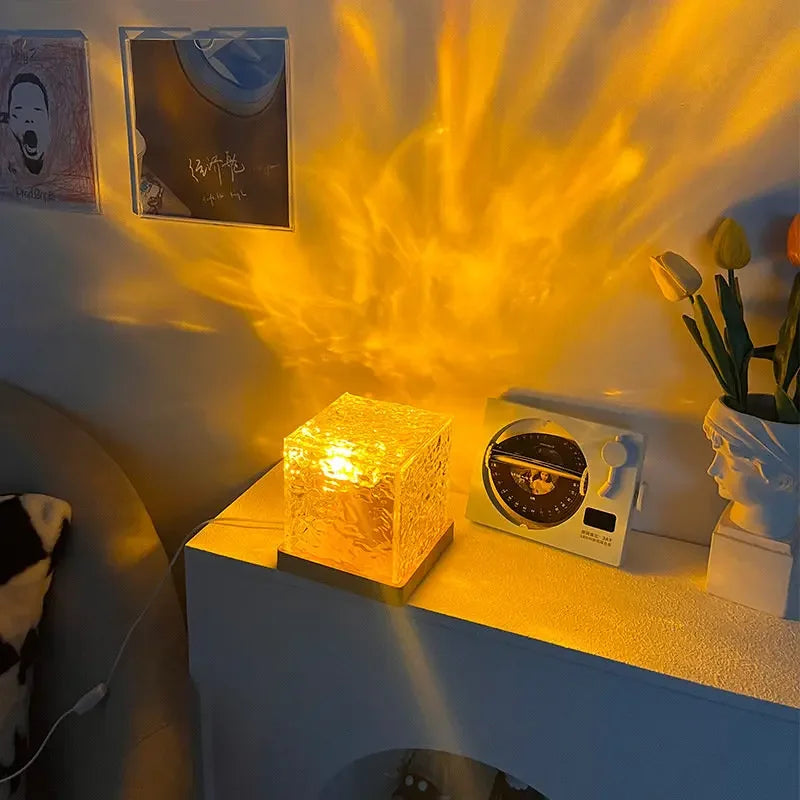 Axyaa Flame Atmosphere Table Lamp for Dynamic Bedside Ambiance