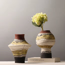 Axyaa Geometric Ceramic Vase | Colorful Graffiti Porcelain Flower Pot