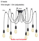 Axyaa Black Spider Chandelier: Vintage Industrial Pendant Light for Farmhouse Dining Room