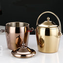Axya Double Layer Stainless Steel Ice Bucket - Perfect for Champagne, Wine, Beer