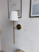 Axya Retro White Wall Lamp for Hotel Corridors and Bedrooms