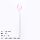 Axyaa Glass Dinnerware Spoon Set - Long Handle Kitchen Accessories
