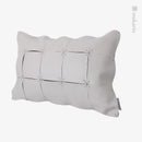 Axyaa Off-White Leather Stitching Cushion Pillow - Nordic Light Luxury Villa Model Console Pillow