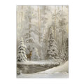 Winter Trees Canvas Print Nordic Wall Art Vintage Landscape Poster by Axyaa.