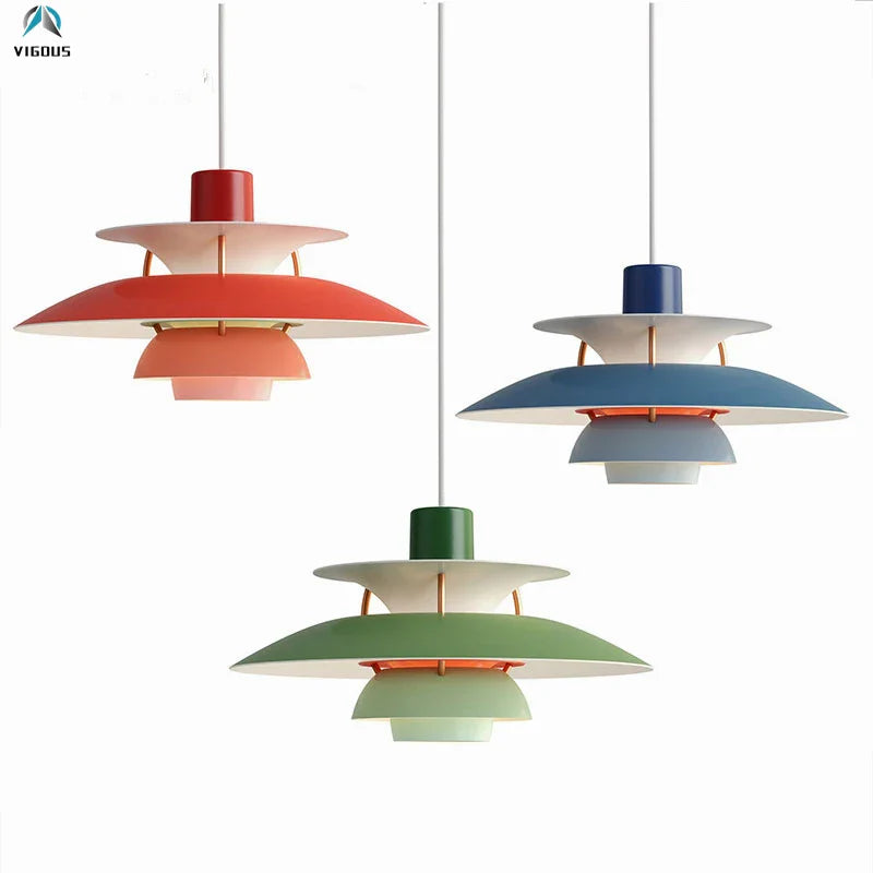 Axyaa Colorful Umbrella LED Pendant Light Nordic Style Lighting Fixtures