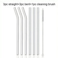 Axyaa Glass Straws: Creative, High-Temperature Resistant Straws for Juice, Milk, Coffee, Cola