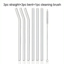 Axyaa Glass Straws: Creative, High-Temperature Resistant Straws for Juice, Milk, Coffee, Cola