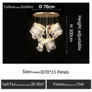 Axyaa Luxury Crystal Chandelier for Home Decor & Lighting in Dining Living Room