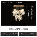 Axyaa Large Crystal Chandelier for Luxury Home Decor, Modern Hanging Lamp for Living Room