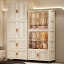 Axyaa 70cm Foldable Storage Cabinet with Wheels for Bedroom/Living Room/Study