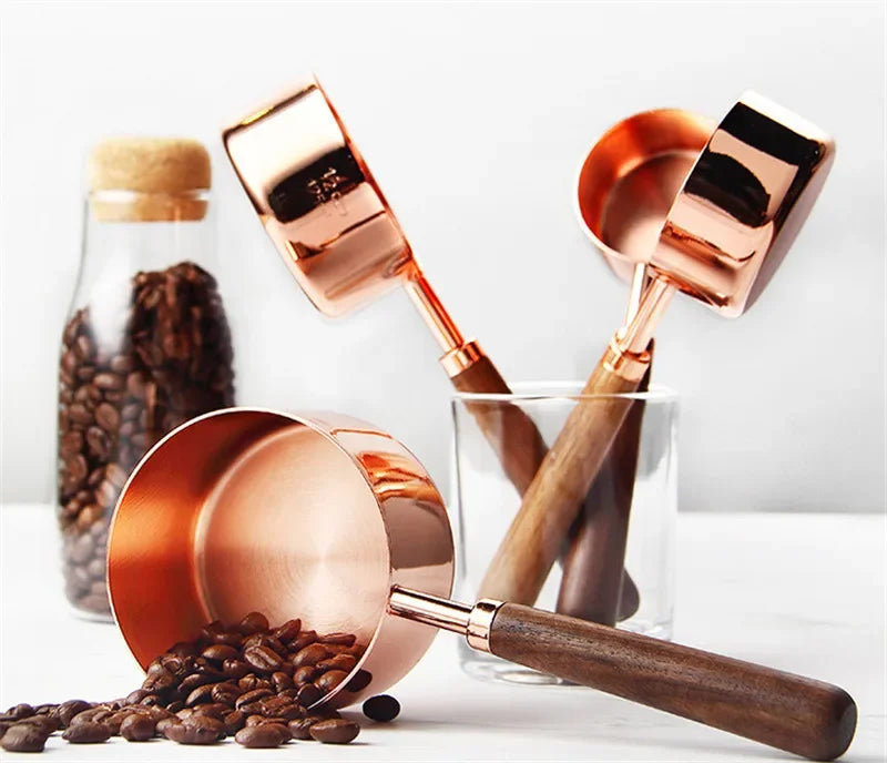 Axya Rose Gold Measuring Cups Spoons Set Stainless Steel Baking Kitchen Scale