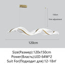 Axyaa Nordic LED Chandelier for Living Dining Room and Bar Counter Lighting
