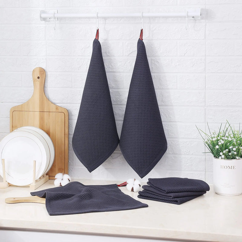 Axyaa Cotton Towel Set | Soft & Absorbent Kitchen Dishcloths | Multi-Purpose Wash Cloths
