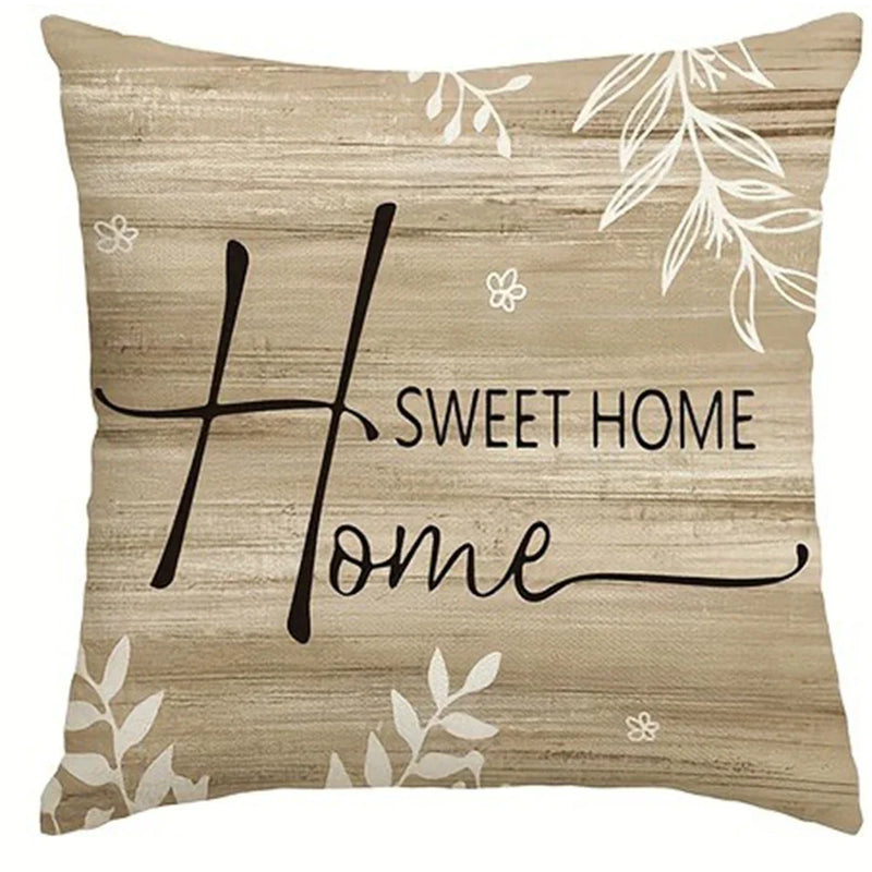 Axyaa SWEET HOME Plant Flower Bird Pillowcase, Soft & Comfortable Sofa Chair Cover