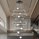Axyaa Modern Stair Chandelier Pendant Ceiling Lamp LED Chandeliers Living Room Lighting