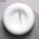 Axya Ceramic Dinner Plates Solid Color Serving Set