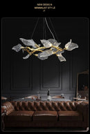 Axyaa Modern Leaf Pendant Chandelier for Dining Room and Living Room