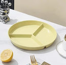 Axyaa Wheat Straw 3-Grid Meal Plate with Vegetable Plate - Breakfast, Salad, Snack Plate