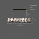 Axyaa Crystal Round LED Chandelier for Dining Room Bedroom Living Room