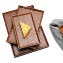 Axyaa Black Walnut Wood Japanese Tableware Hexagon Tray for Fruits and Tea