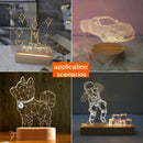 Wooden LED Display Lamp Base for Crystal Resin Art - Axyaa Table Lamp Stand