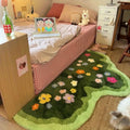 Axyaa Fluffy Nordic Style Irregular Shape Carpet for Bedroom and Living Room