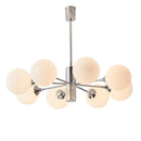 Axyaa Silver Glass Chandelier: Modern Nordic Style Ceiling Light for Home Décor