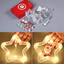 Axyaa Christmas LED Star Circle Fairy Lights USB Curtain Decor