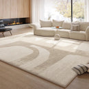 Axyaa French Cream Waterproof Carpet - Soft Fluffy Area Rug for Bedroom and Living Room