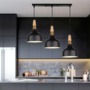 Axyaa 3-Head Wood Aluminum Pendant Chandelier for Modern Living Room Lighting