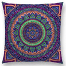 Axyaa Boho Rainbow Mandala Pillow Case Sun Moon Flowers Dream Fantasy Cover