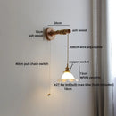 Axyaa Nordic LED Wall Lamp with Flower Shade & Switch, White Ceramic Glass Interior Decor