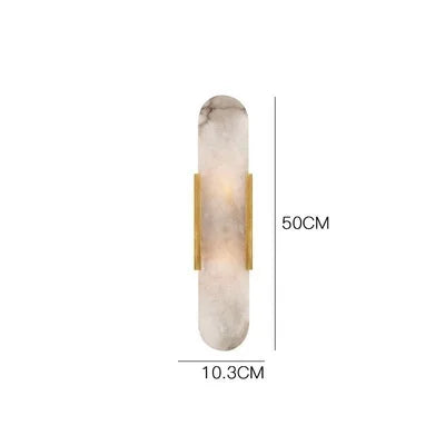 Axyaa Nordic LED Wall Sconce with Marble Lampshade - Modern Indoor Stair Lighting