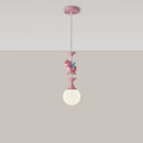 Axyaa Children's LED Carousel Pendant Chandelier for Princess Room & Living Room