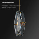 Axyaa Crystal Bedroom Chandelier - Elegant Pendant Light for Master Bedroom & Dining Room