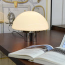 Axyaa Modern Mushroom Glass Chrome Table Lamp