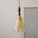 Axyaa Glass Copper LED Pendant Lighting Modern Home Decor Chandelier