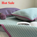 Axyaa Striped Mat Set - 120x200 & 1.5m 1.8m - New Milk Silk Ice Silk - 2025 Hot Summer