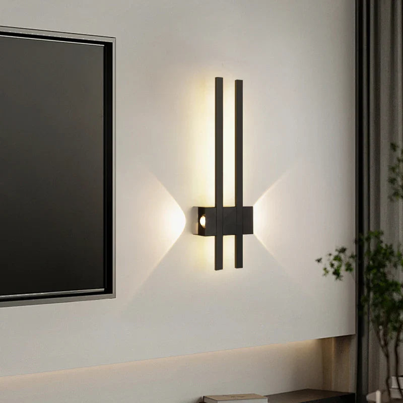 Axyaa Modern Black Wall Lamp Set - Ideal for Living Room, Bedroom, Corridor