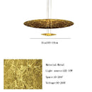 Axyaa Luxury Gold Disc Chandelier for Living Room & Dining Room